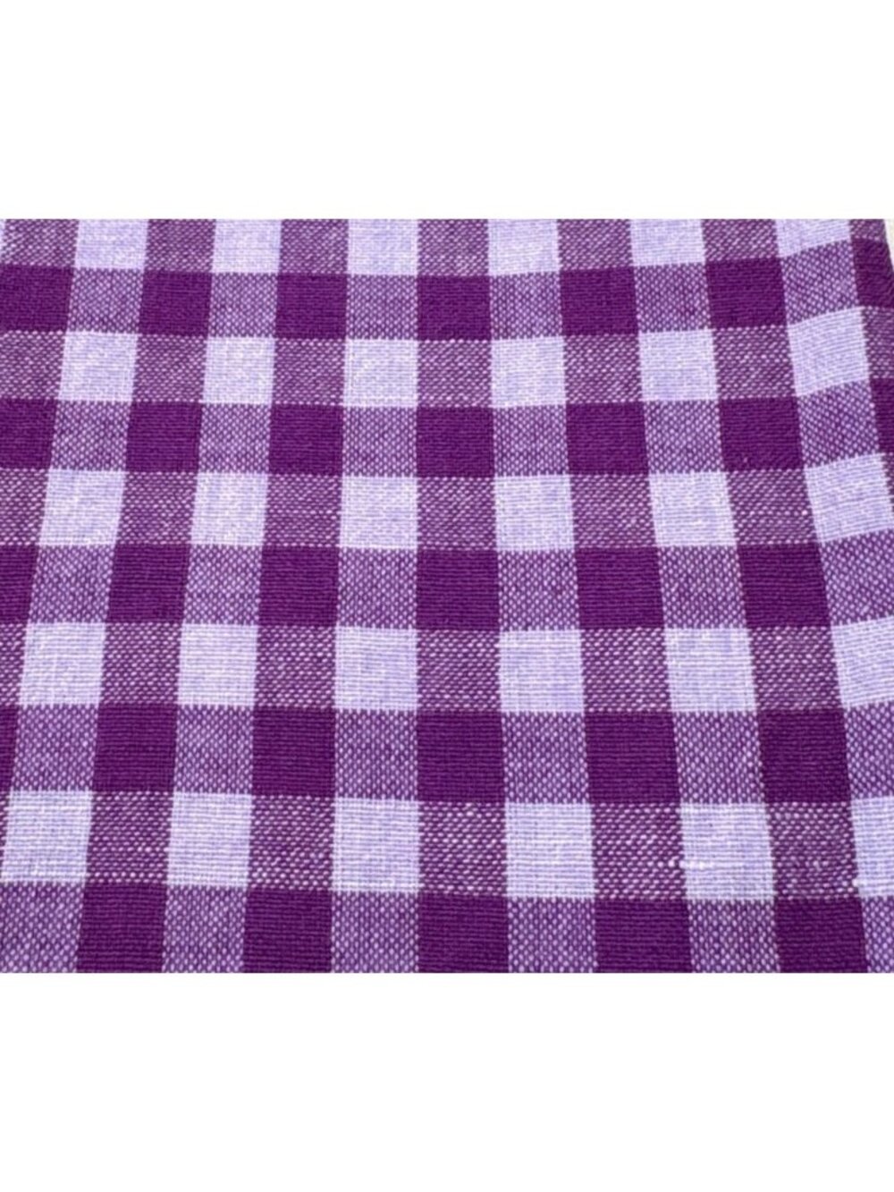 Purple Gingham Check Cotton Fabric 17x21" Crafts Quilting DIY Projects